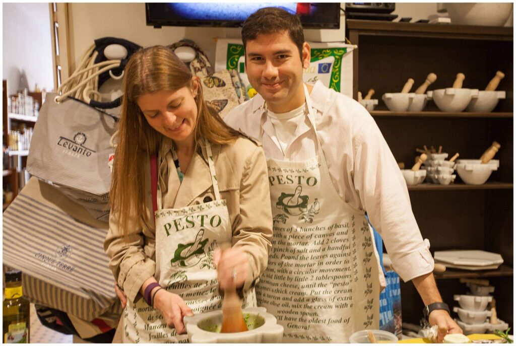 Journey of Doing - NON-SPONSORED: Click for a full review of the Cinque Terre pesto class we took. This short hands-on lesson takes less than hour and improves your pasta immensely!