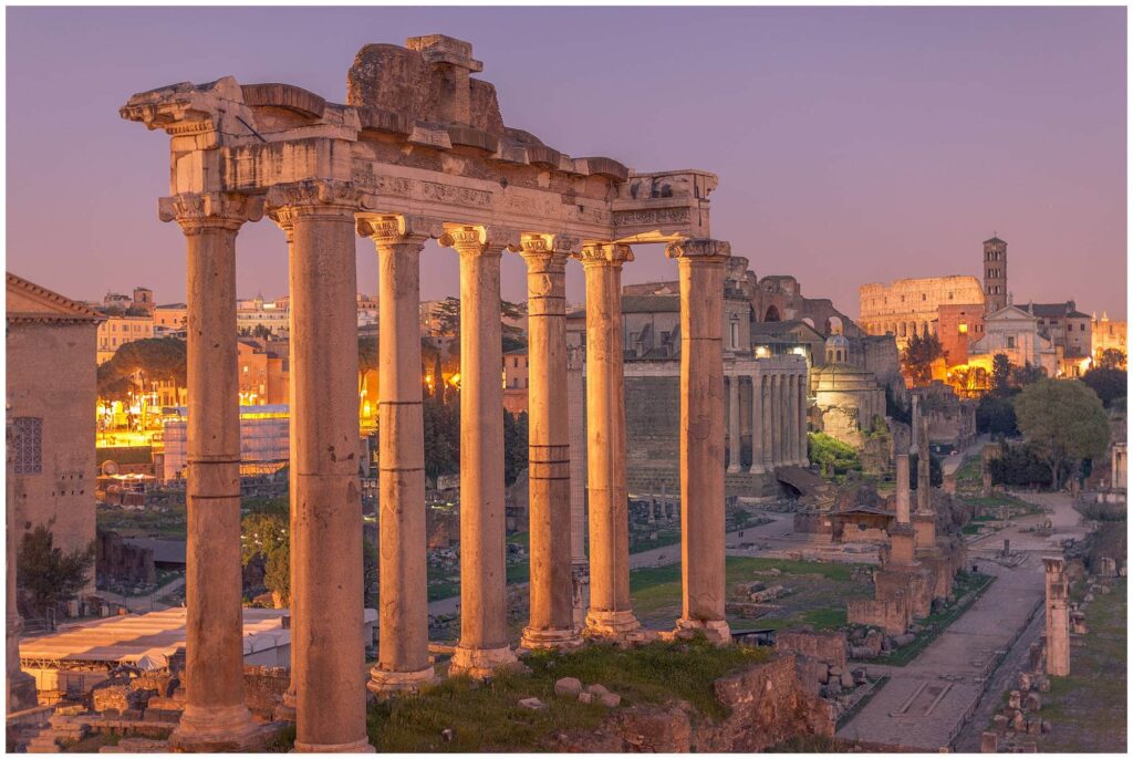 Journey of Doing - Roman Forum at blue hour