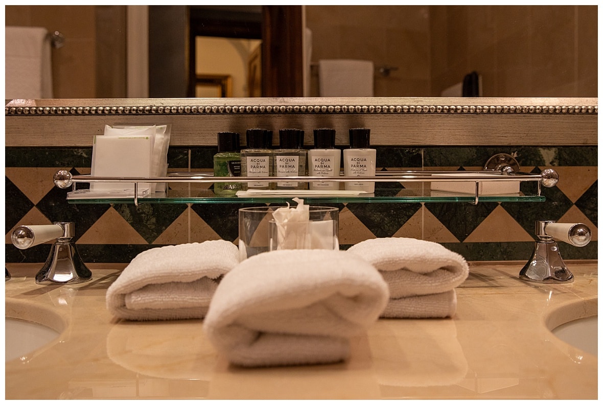 Bath amenities at St. Regis Florence