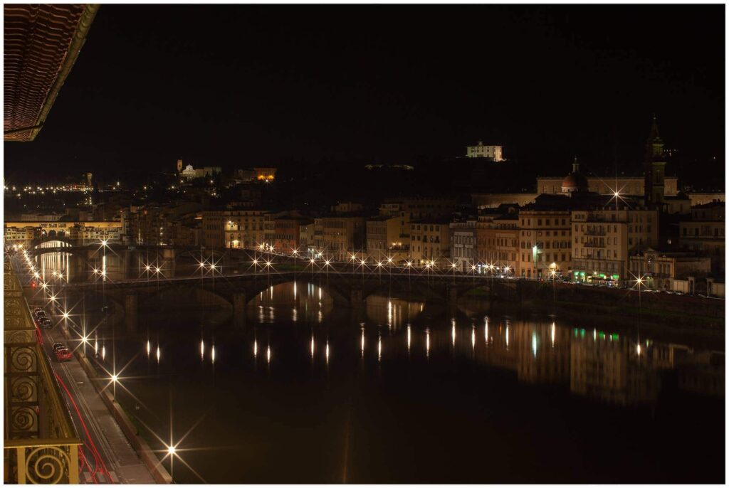 Journey of Doing - Arno river in Florence at night