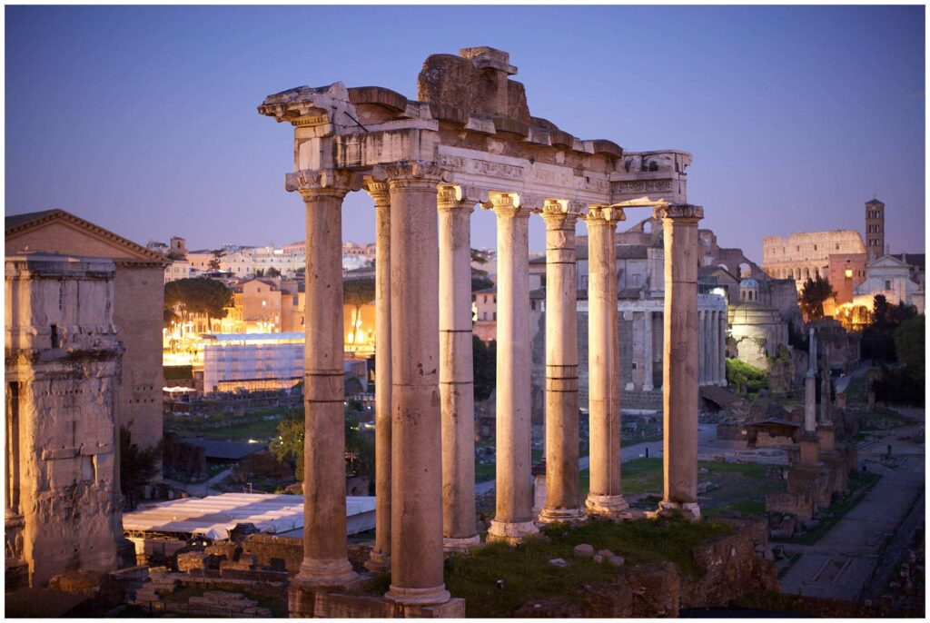 Journey of Doing - ancient Rome at blue hour