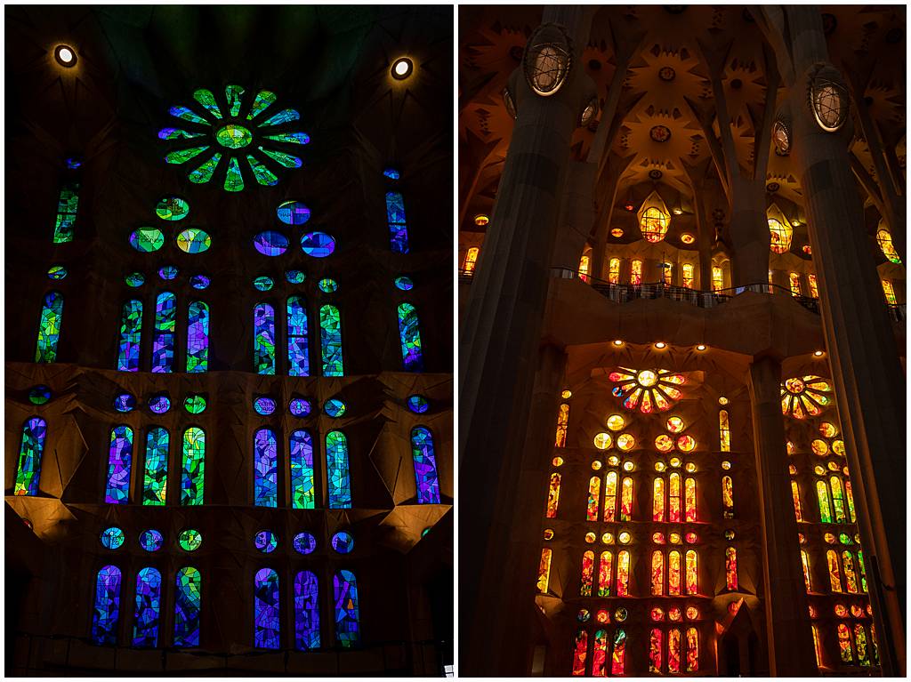 Sagrada Familia stained glass in Barcelona