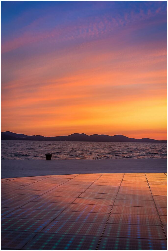 Sunset in Zadar, Croatia