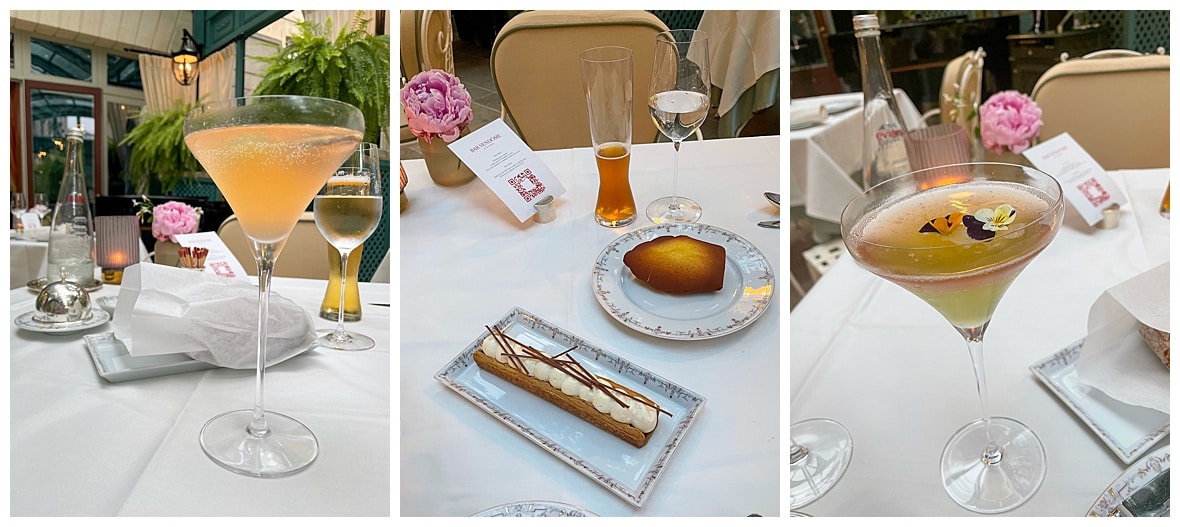 Drinks and desserts at the Ritz Paris Bar Vendome