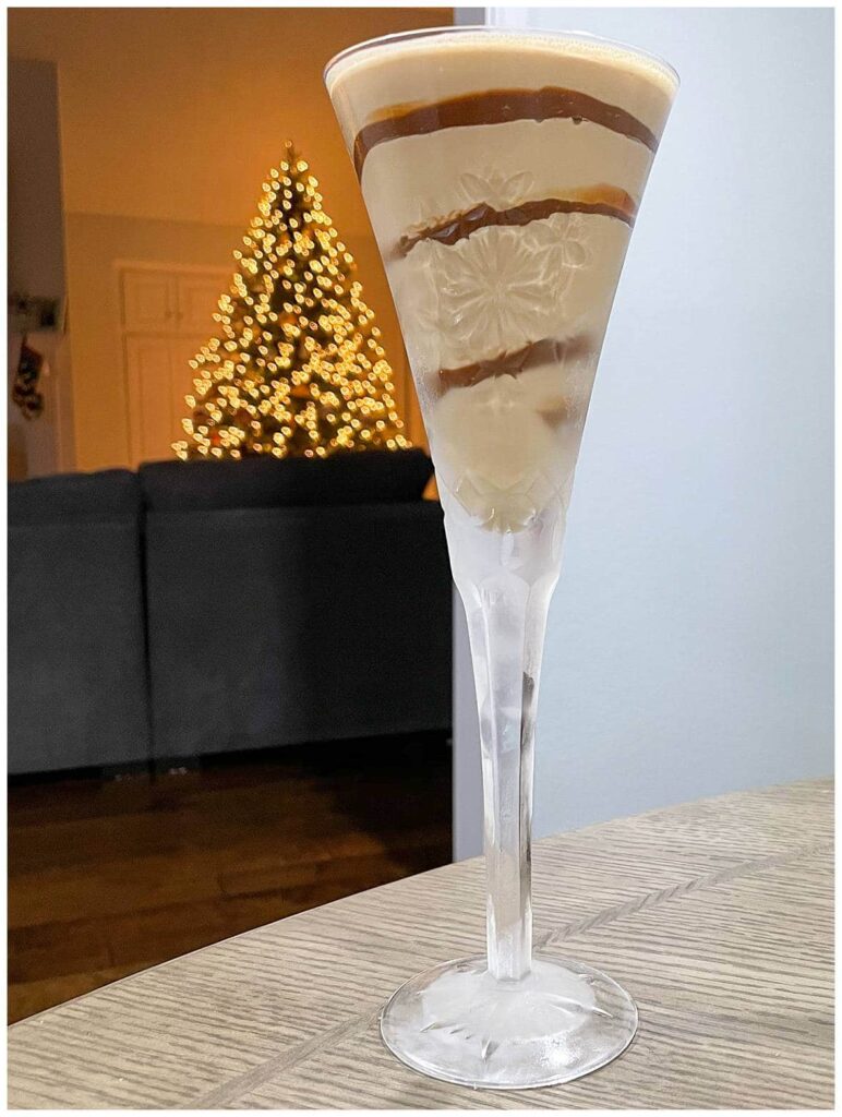 Looking for a perfect dessert cocktail that presents beautifully? Try this delicious chocolate cocktail with Godiva liqueur, vanilla vodka, and Bailey's!