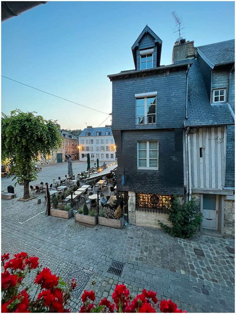 View from double superior room at L'Absinthe Honfleur