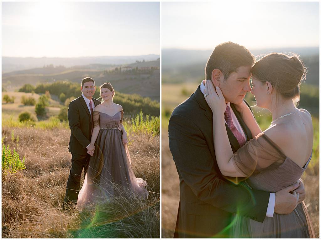 Journey of Doing - engagement photos in Tuscany sunset