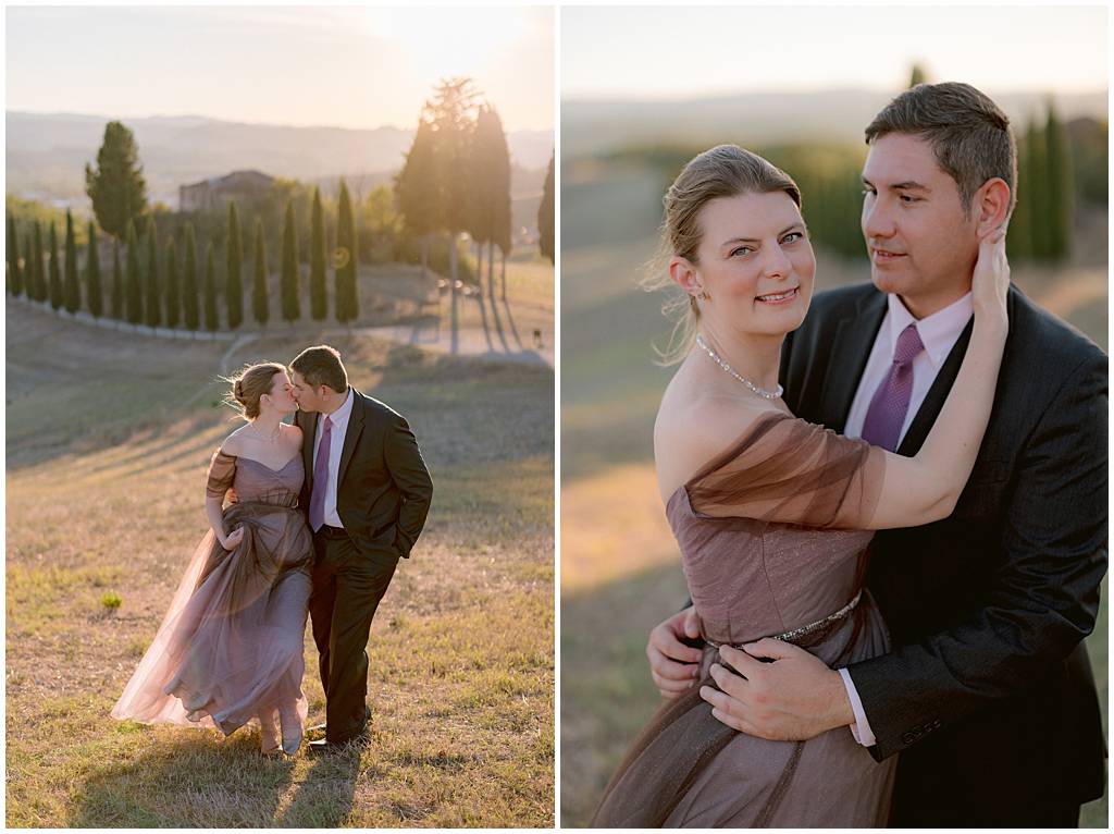 Journey of Doing - engagement photos at sunset in Tuscany